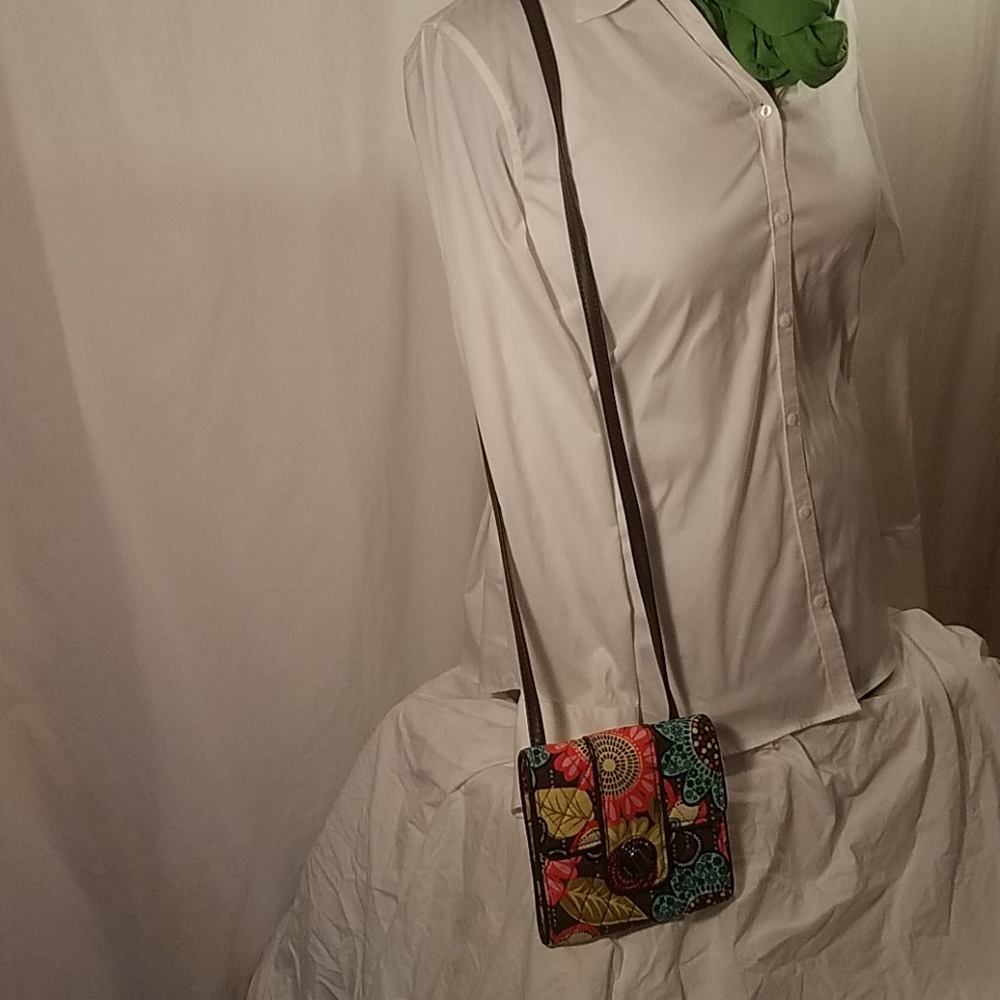 Vera Bradley Flower Shower expandable mini purse